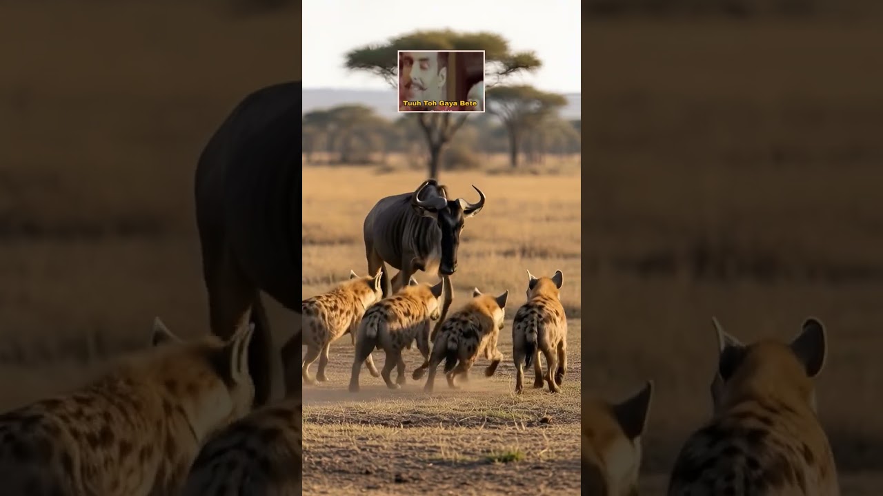 Hyenas Hunt Wildebeest | Real African Wildlife Footage 