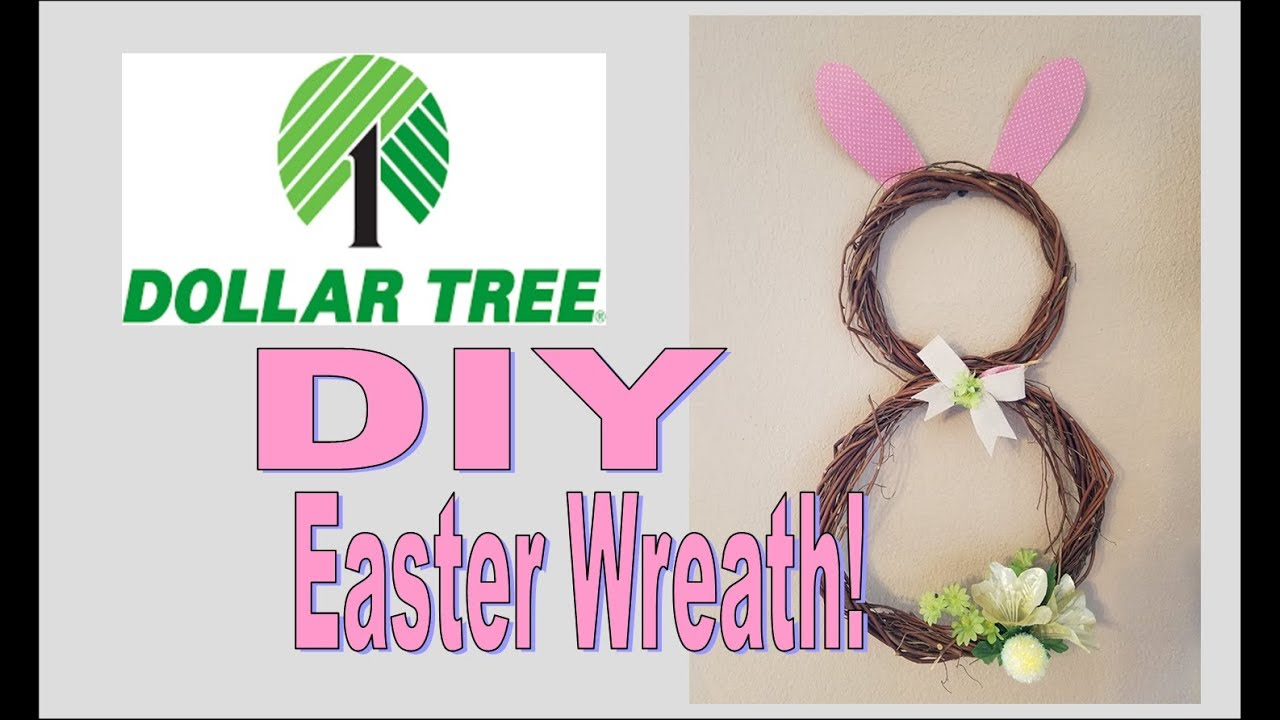 DIY Dollar Tree Easter Bunny Wreath - YouTube