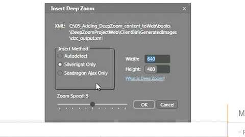 Adding DeepZoom Content to a Webpage Using Expression Web 3