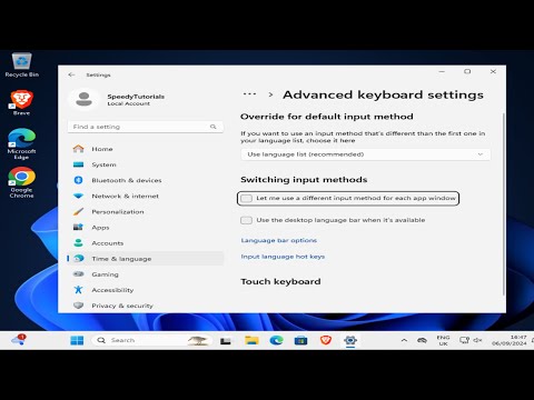 How To Set Shortcut to Change Keyboard Layout Language