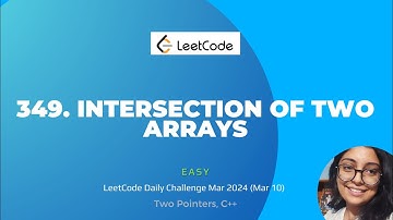 349. Intersection of Two Arrays | Two Pointers | C++