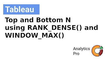 Tableau: Display Top N & Bottom N Customers using RANK_DENSE() & WINDOW_MAX()