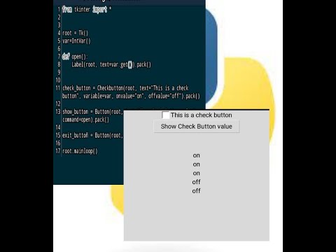 how to make a check button in python tkinter #python #tkinter #tkintertutorial