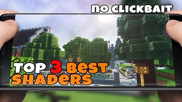 TOP 3 BEST SHADERS FOR MINECRAFT PE (MCPE) 1.12 / 1.14 - 1.16