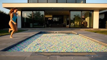 Jumping into the craziest pools ever | AI ASMR Compilation 🌊