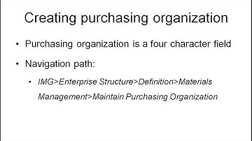 Purchasing organisation in SAP