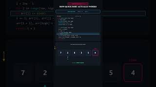 QuickSort visualized #coding #python #learnpython #programming #bubblesort