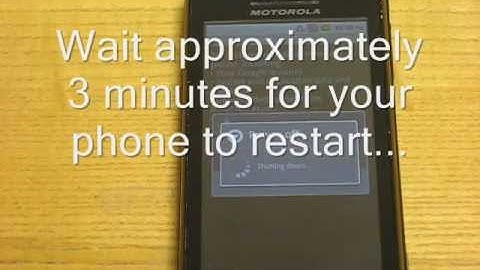 How to erase / reset Motorola A855 Droid personal data and phone settings