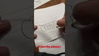 How to draw Harper in graffiti bubble letters #shorts #short
