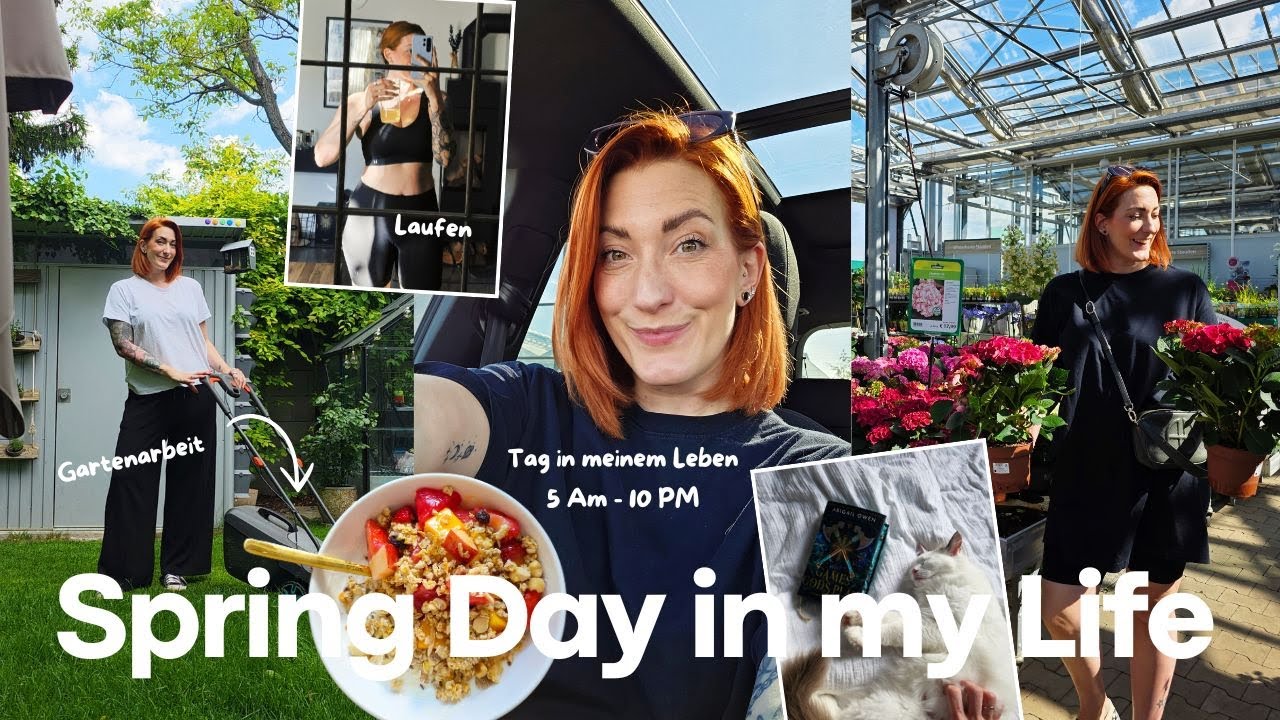 Day in my Life 🌿 5:00–22:00: What I eat, Laufen, Gartenarbeit & Alltag