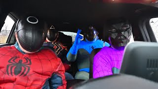 Squid Game Team Spider-man's Dance in Car