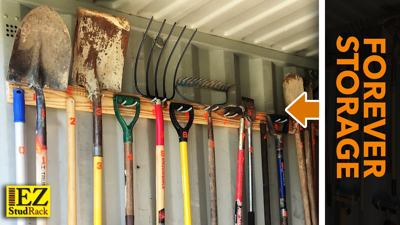 Garden Tool Storage with painted numbers to keep you organized forever 