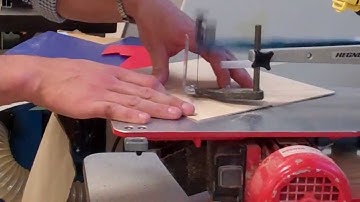 Clock - using Hegner saw to cut plywood.MP4