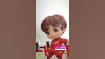I made my own JHOPE Tiny Tan mic drop version mini standee #shorts