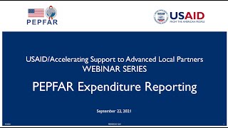 ASAP Webinar - PEPFAR Expenditure Reporting