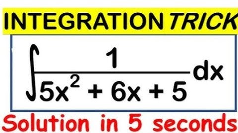 INTEGRATION SHORTCUT MATHOD -Trick to calculate Integrals for Quadratics