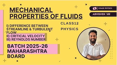 Difference Between Streamline flow &Turbulent flow,Reynolds Number ||Mechanical properties of fluids