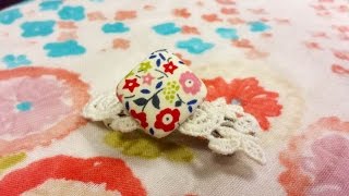 春っぽいバレッタ作ってみた!　簡単作り方　ハンドメイド　れちぇ　広島
