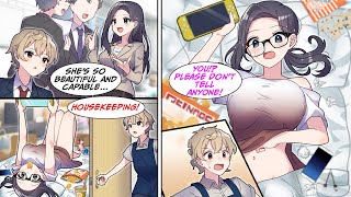 [Manga Dub] I went to housekeep as my side job, and it was my coworker's house...!? [RomCOm]