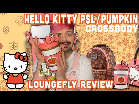  Loungefly Sanrio Hello Kitty Pumpkin Spice Adult Womens  Convertible Mini Backpack Purse