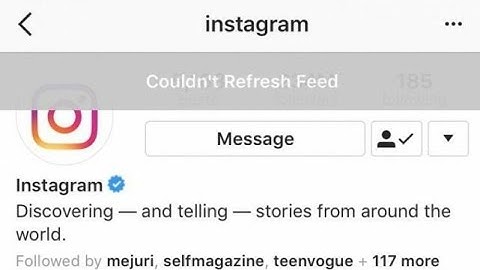 Fix instagram problem couldn