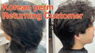 Returning permanent customer 3 months later for Korean perm