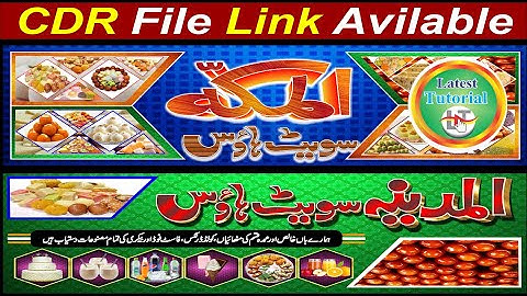how to create flex banner in coreldraw l sweets banner cdr file download