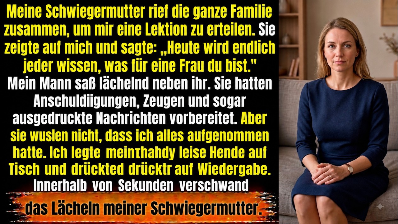 Der Anruf kam an einem Dienstagabend, und meine Schwiegermutter klang so freundlich, dass ich sofort wusste: etwas stimmt nicht. „Am Samstag machen wir ein großes Familienessen, Lina. Es wird...