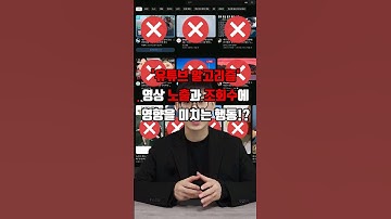 유튜브 영상 노출과 조회수에 영향을 미치는 행동!!