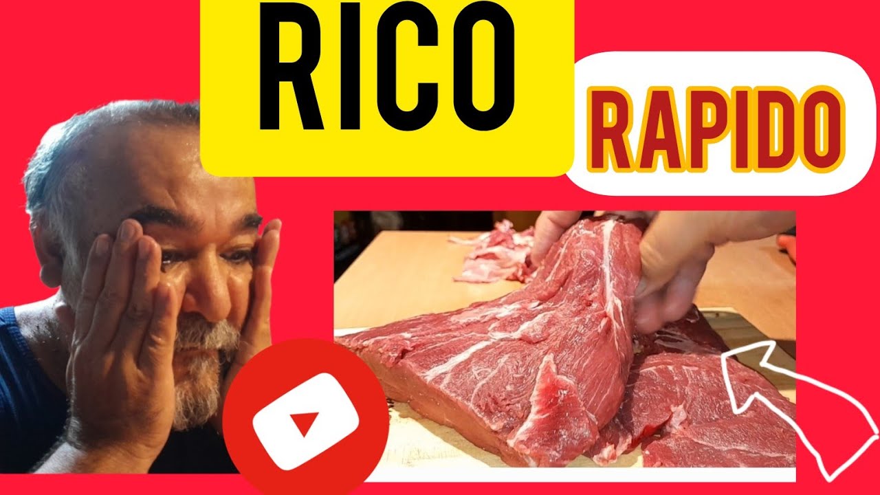 3 pasos.  carne al horno a la mostaza.