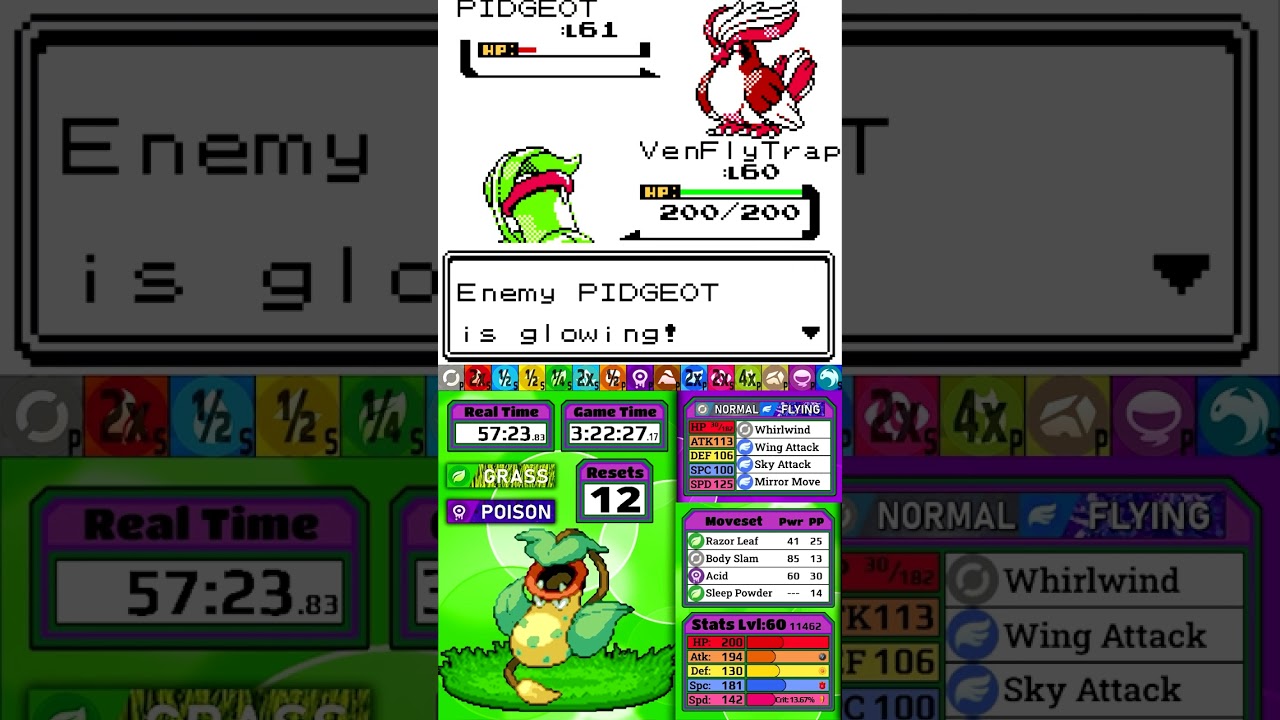 Victreebel Solo Run - The Champion Loss - Pokemon Red and Blue