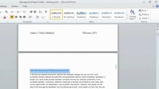 How to add structure to your documents in Word 2010