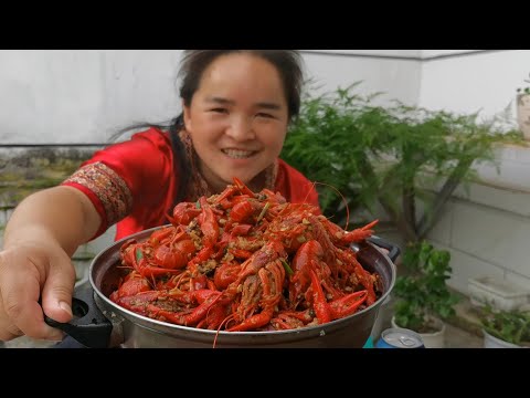 夏天必备龙虾啤酒，苗大姐5斤龙虾扫光光，炒法谁吃都爱【苗阿朵美食】