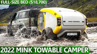 New 2022 Mink Towable CAMPER with Full-Size Bed Inside (from $18,700)