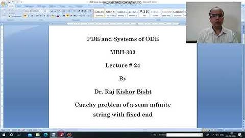 PDE #24 cauchy problem of an infinite string with fixed end