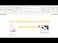 How to Change Cursor Color in Microsoft Word | Make Your Cursor Visible &amp; Colorful