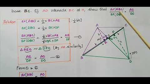 MCQ-Q3-Ex6.4-Ncert-ABC and DBC are two triangles on the same base BC. If AD intersects BC at O.....