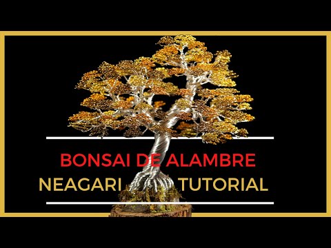 Arbol Bonsai de alambre con mostacillas - Artesanum