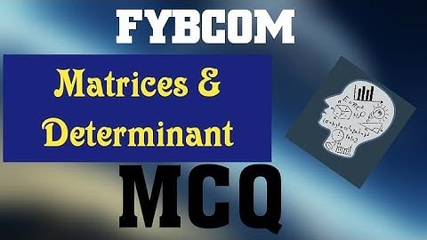 FY BCOM SPPU Maths chapter 1 exam oriented MCQ for SEM 2