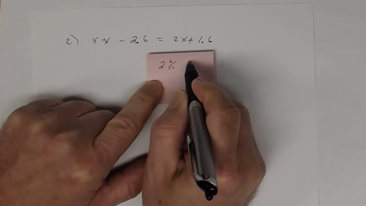 Solving Linear Equations With Decimals YouTube Solving Linear Equations With Decimals YouTube
