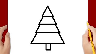 Cómo Dibujar Un Arbol De Navidad Dibujo De Navidad