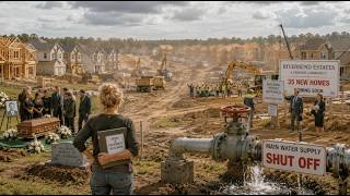 While I buried my husband, the HOA built 35 homes on my land. So I turned off their water