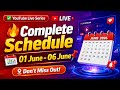 Complete Schedule for CSIR NET JUNE 2026 Youtube Series From 1 June