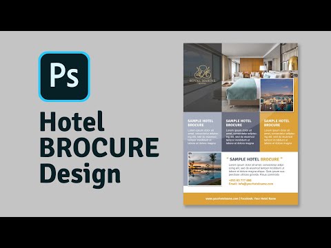 Hotel Brochure Design - Photoshop - Full Explain Speak Khmer