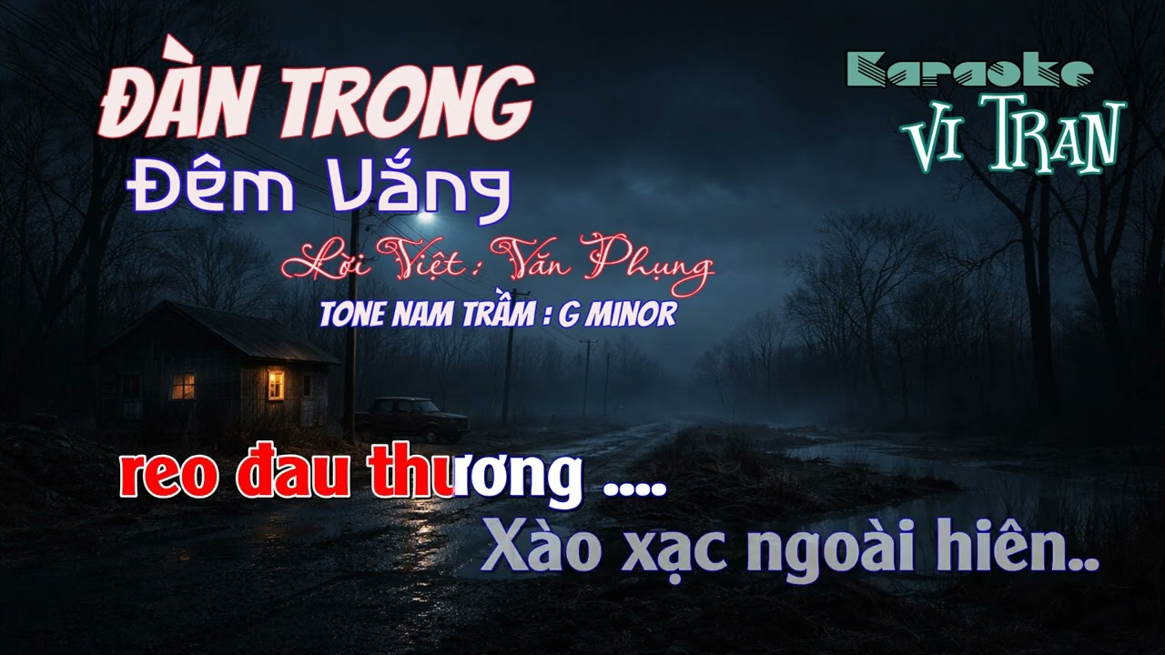 Karaoke Đàn Trong Đêm Vắng – Tone Nam Trầm | Karaoke Vi Tran