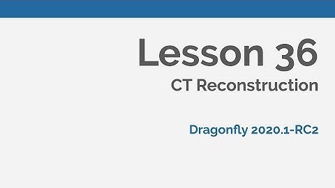 Dragonfly Daily 36 CT Reconstruction in Dragonfly (2020)