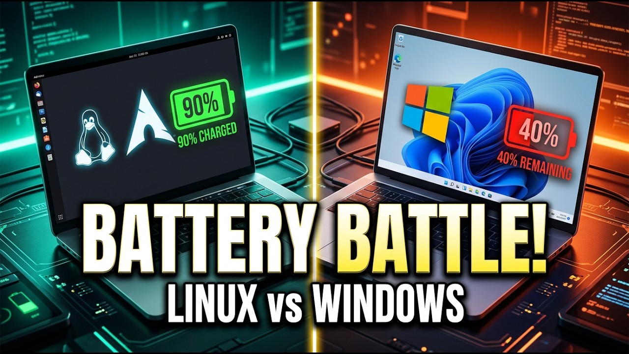 Linux vs Windows Battery Life Test — The Shocking Truth Revealed - YouTube