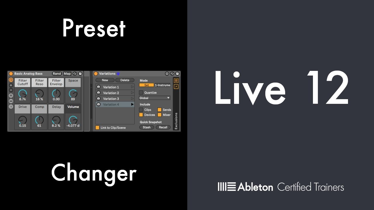 Ableton Live 12 - Cambia de preset desde Clips con César Berti - YouTube