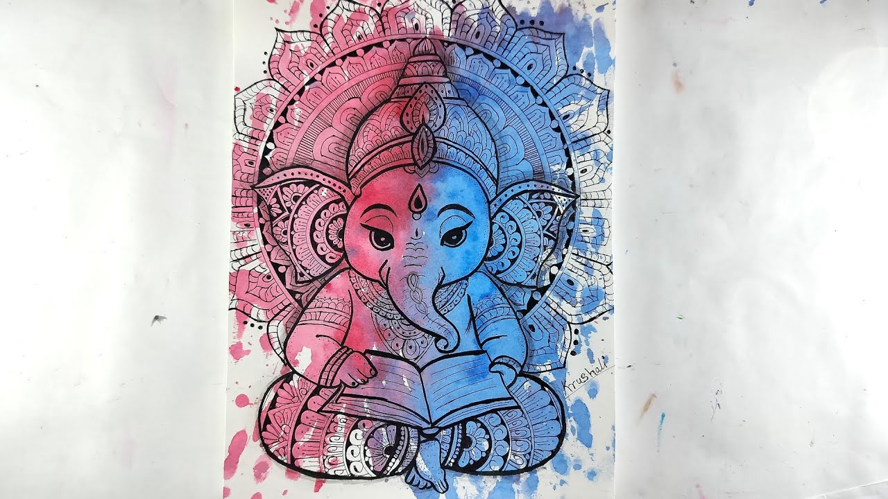 Lord Ganesha Drawing, Mandala Arts, Step By Step