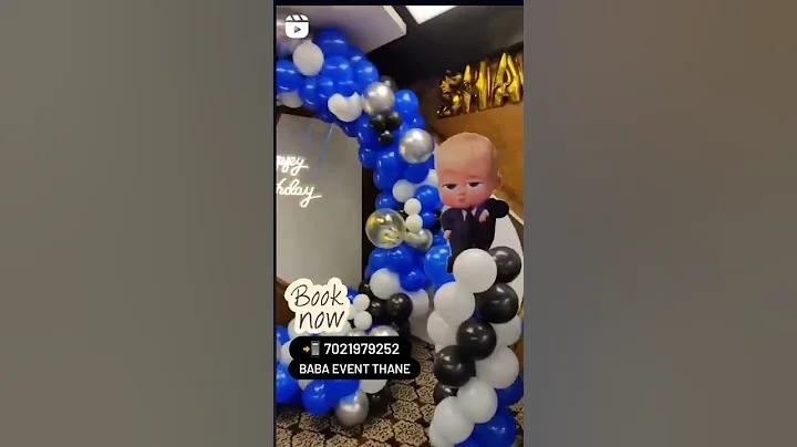 Boss Baby Theme Birthday Decoration at home Thane Booking Call 7021979252 #shorts #babyboss